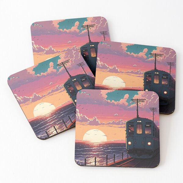 Item preview, Retro Anime Style Old Japanese Train designed and sold by KaPrints.