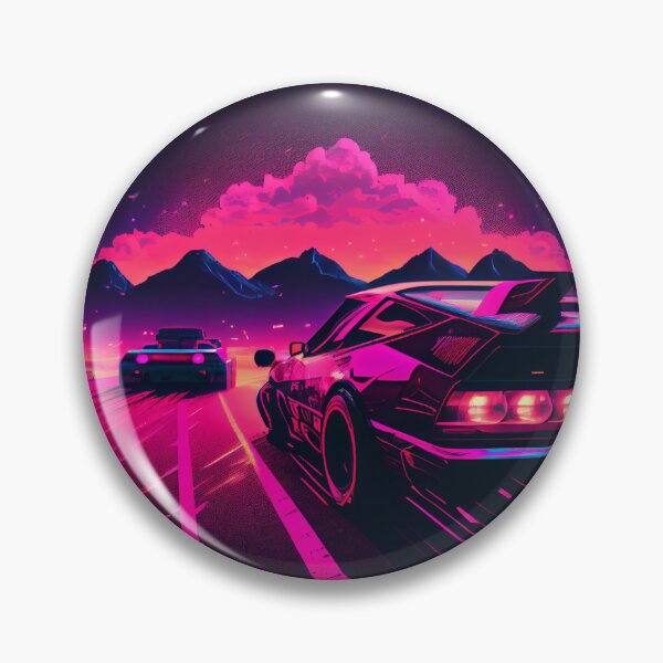 Item preview, Retrowave Racing Beyond City Limits designed and sold by LukeAiWalker.