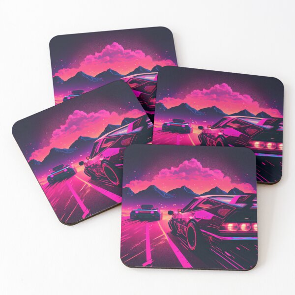 Item preview, Retrowave Racing Beyond City Limits designed and sold by LukeAiWalker.