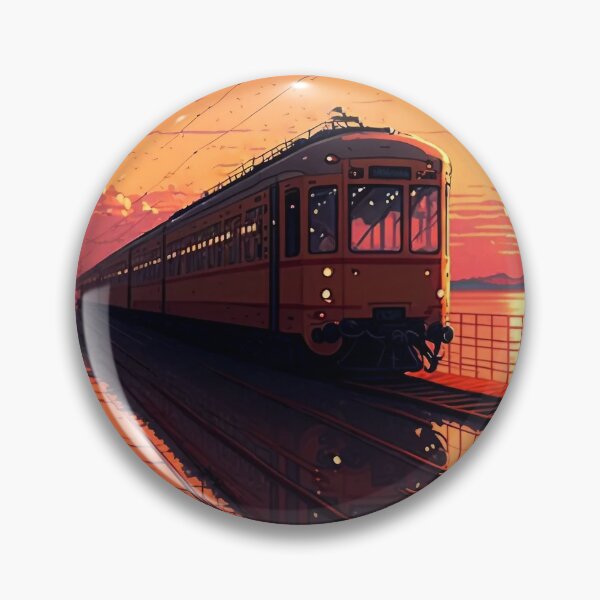 Item preview, Retro Anime Style Old Japanese Train designed and sold by KaPrints.