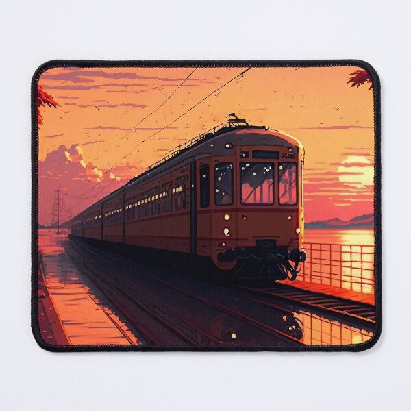 Item preview, Retro Anime Style Old Japanese Train designed and sold by KaPrints.