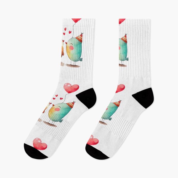 Item preview, Love Birds with Heart Balloons Watercolor Design designed and sold by Fitbys.