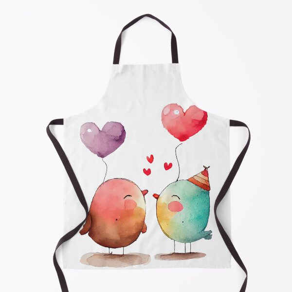 Artikelvorschau, Liebes-Vögel mit Herz-Ballon-Aquarell-Design entworfen und verkauft von Fitbys.