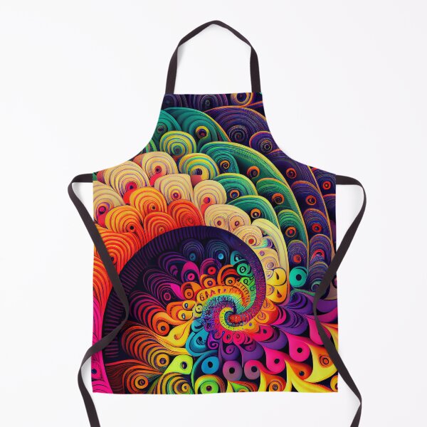 Item preview, Trippy Rainbow Pattern Digital Painting designed and sold by CodeAndColors.