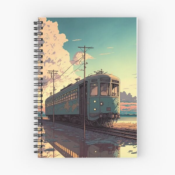 Item preview, Retro Anime Style Old Japanese Train designed and sold by KaPrints.