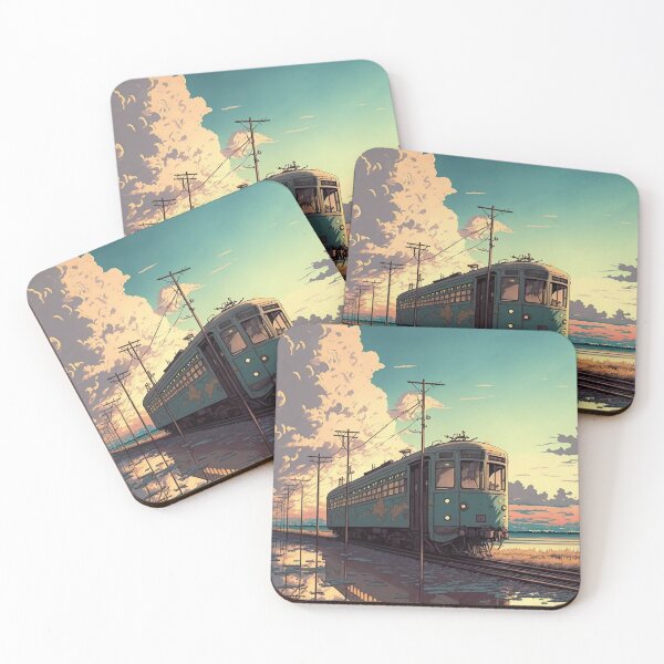 Item preview, Retro Anime Style Old Japanese Train designed and sold by KaPrints.