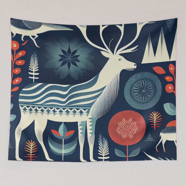Item preview, Designer Scandinavian Pattern Digital Painting designed and sold by CodeAndColors.