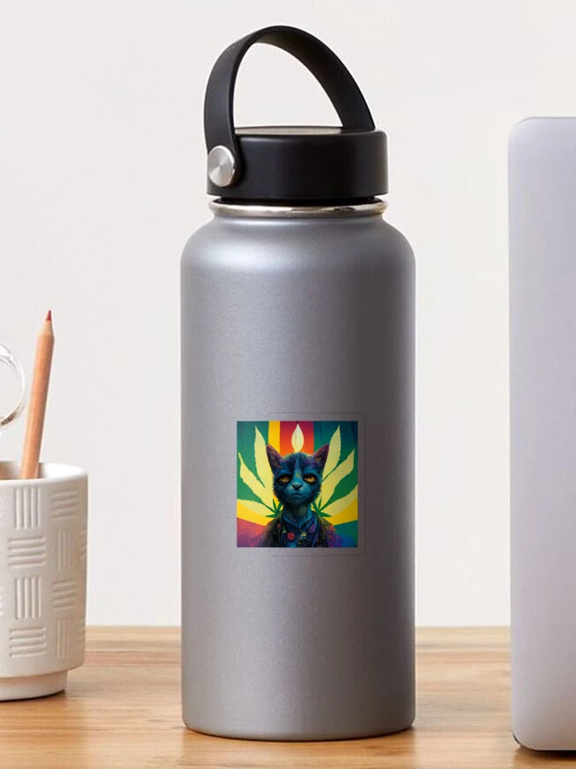 Aperçu 1 sur 3. Sticker avec l'œuvre Chat Rasta créée et vendue par Codeabdul.
