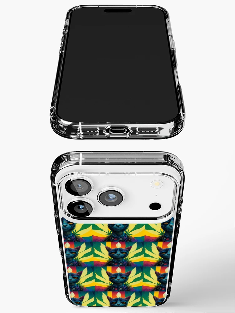 Aperçu 3 sur 5. Coque iPhone avec l'œuvre Chat Rasta créée et vendue par Codeabdul.
