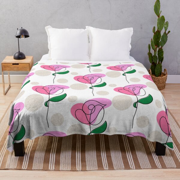 Item preview, One line art pink rose designed and sold by Aoxydesign.