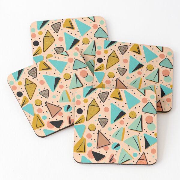 Item preview, Angular Kawaii Rough Midcentury Modern Pattern Digital Painting designed and sold by CodeAndColors.