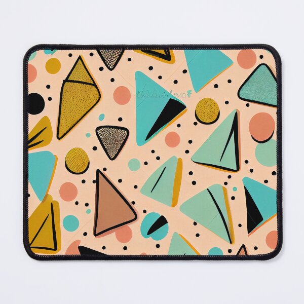 Item preview, Angular Kawaii Rough Midcentury Modern Pattern Digital Painting designed and sold by CodeAndColors.