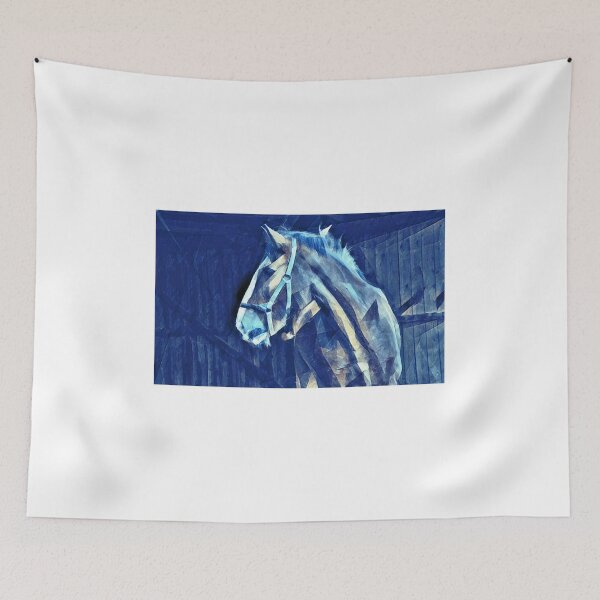 Item preview, Shire horse in stable in the cubist style  designed and sold by NickoPrints.