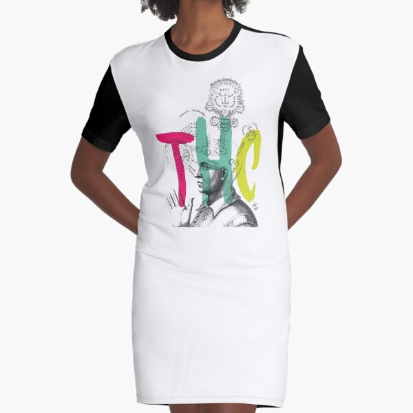 THC Minds Graphic T-Shirt Dress