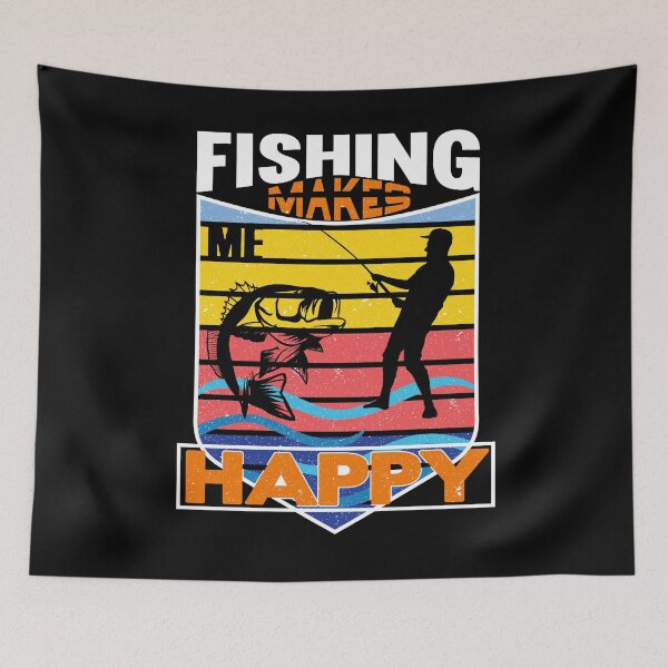 Item preview, Fishing makes me happy designed and sold by FASHIONGALLERIA.