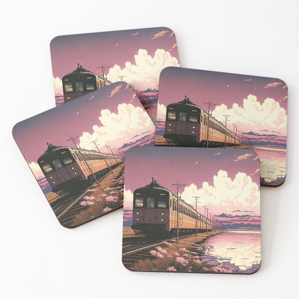 Item preview, Retro Anime Style Old Japanese Train designed and sold by KaPrints.