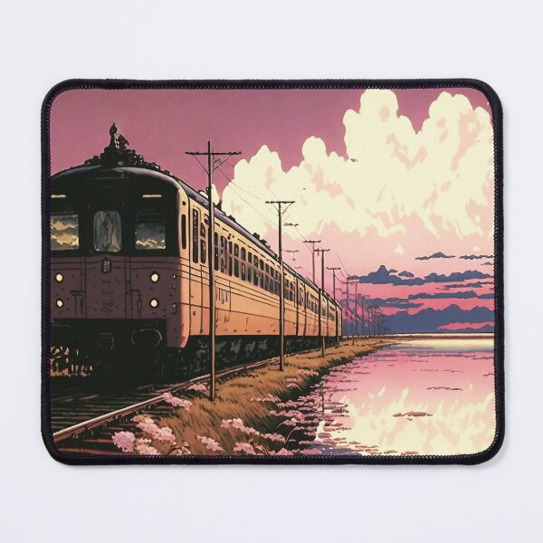 Item preview, Retro Anime Style Old Japanese Train designed and sold by KaPrints.