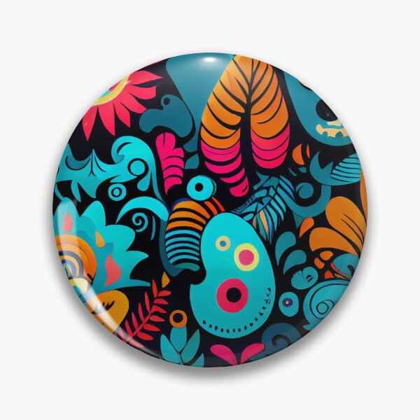 Item preview, Vivid Cute Intense Pacific Islander Pattern Digital Painting designed and sold by CodeAndColors.
