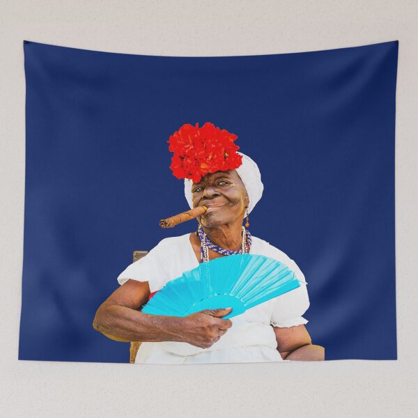 Item preview, Cuban Woman With Cigar, Any Colour Background designed and sold by Paul Thompson Photography.