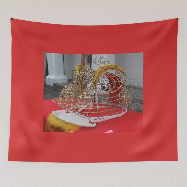 Item preview, Unfinished grid Chinese Dragon mask on a festival designed and sold by kall3bu.