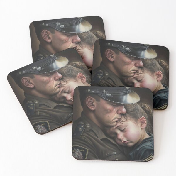 Item preview, Police father huging his kid designed and sold by ARTeez⭐️⭐️⭐️⭐️⭐️.