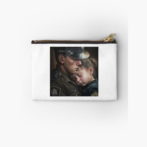 Item preview, Police father huging his kid designed and sold by ARTeez⭐️⭐️⭐️⭐️⭐️.
