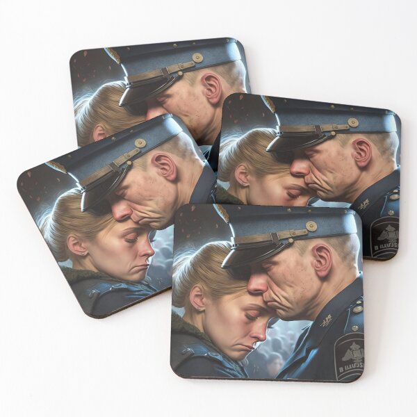 Item preview, Policeman huging his wife police woman designed and sold by ARTeez⭐️⭐️⭐️⭐️⭐️.