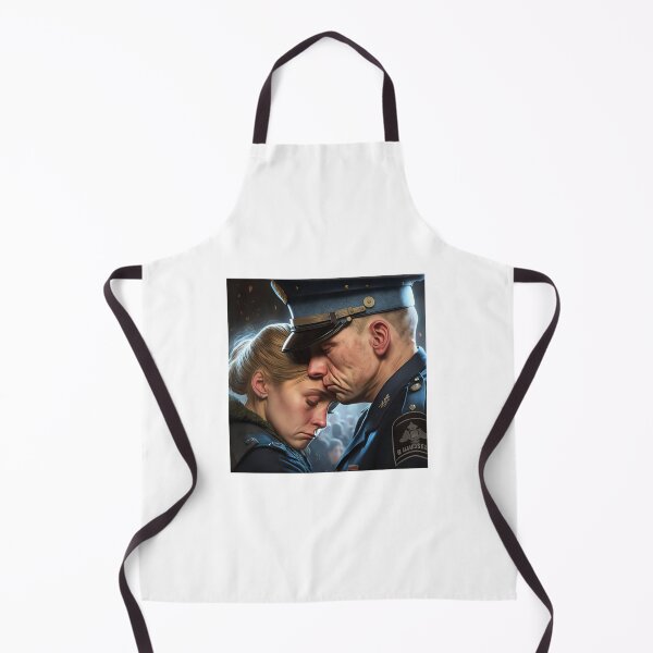 Item preview, Policeman huging his wife police woman designed and sold by ARTeez⭐️⭐️⭐️⭐️⭐️.