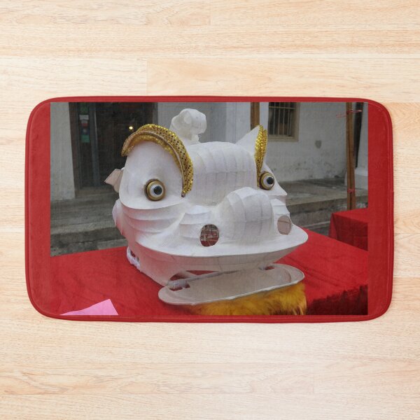 Item preview, Unfinished white plastered Chinese Dragon mask on a festival designed and sold by kall3bu.