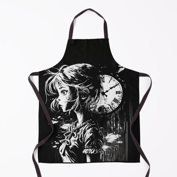 Item preview, black and white clock girl designed and sold by Soma-LUL.