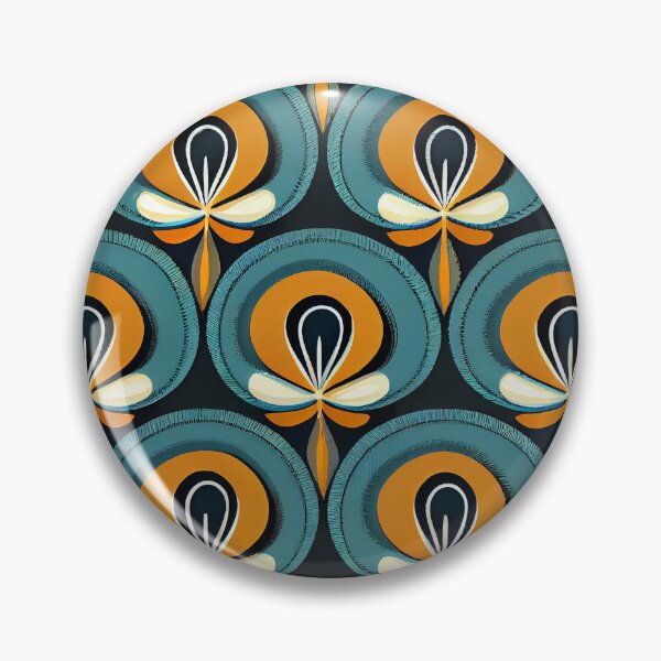 Item preview, Detailed Midcentury Modern Pattern Digital Painting designed and sold by CodeAndColors.
