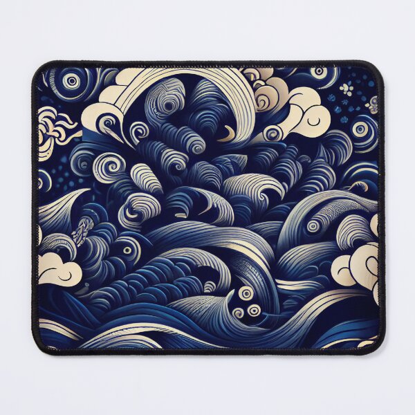 Item preview, Blue Smooth Anime Traditional Pattern Digital Painting designed and sold by CodeAndColors.