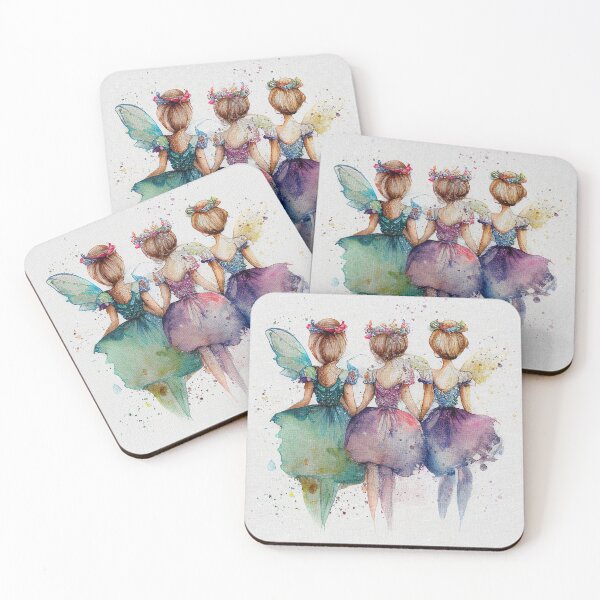 Item preview, Fairies off to the ball in watercolour, beautiful colourfull design  designed and sold by GeoffBeattie.