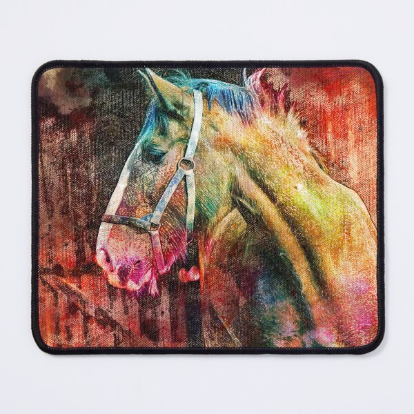 Item preview, Shire horse in stable – digital painting designed and sold by NickoPrints.