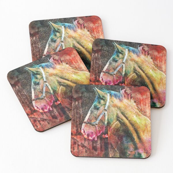 Item preview, Shire horse in stable – digital painting designed and sold by NickoPrints.