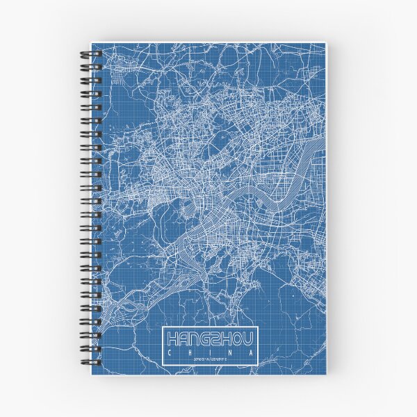 Item preview, Hangzhou City Map of Zhejiang, China - Blueprint designed and sold by deMAP.