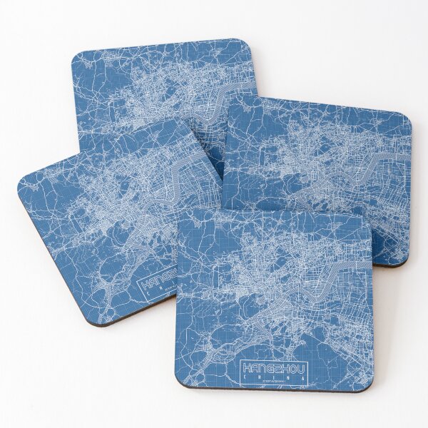 Item preview, Hangzhou City Map of Zhejiang, China - Blueprint designed and sold by deMAP.