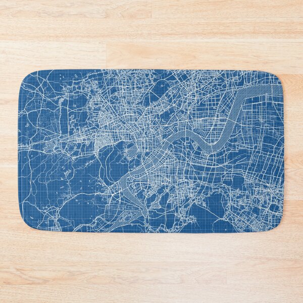 Item preview, Hangzhou City Map of Zhejiang, China - Blueprint designed and sold by deMAP.