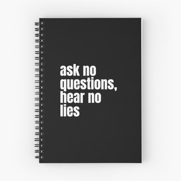 Item preview, Ask No Questions Hear No Lies | White on Black #2 designed and sold by simpleones.