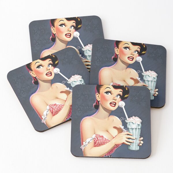 Item preview, Milkshake Pinup Girl designed and sold by cutestpinups.