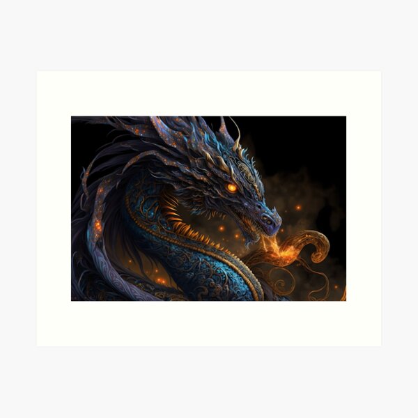 Dragon Digital download - Mythical Medieval Serpents Dragons - AI Art Print  Printable Poster Image Stock photo PNG