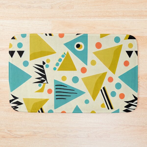 Item preview, Angular Kawaii Rough Midcentury Modern Pattern Digital Painting designed and sold by CodeAndColors.