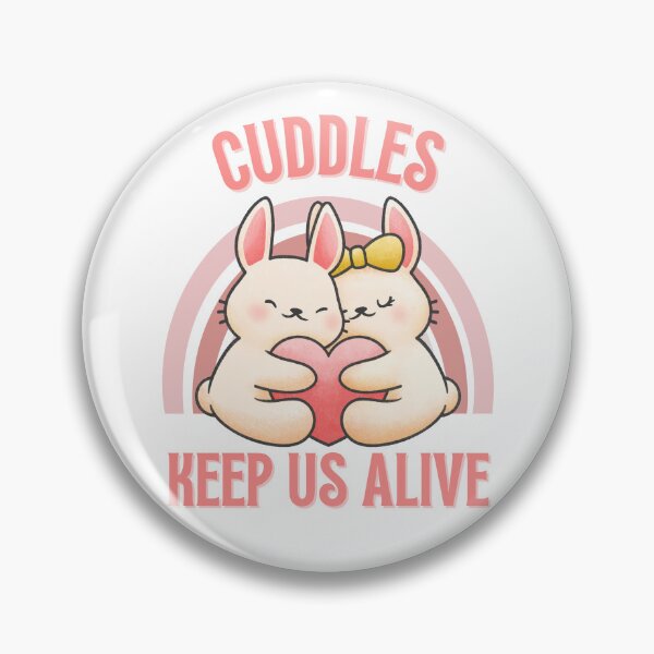 Item preview, Cuddles Keep Us Alive Cute Bunny designed and sold by 5thseason-shop.