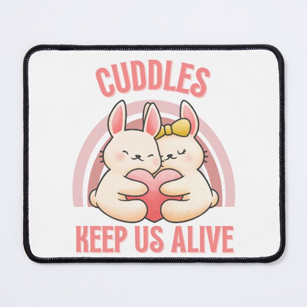 Item preview, Cuddles Keep Us Alive Cute Bunny designed and sold by 5thseason-shop.