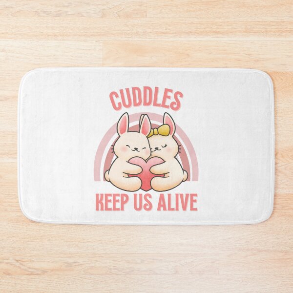 Item preview, Cuddles Keep Us Alive Cute Bunny designed and sold by 5thseason-shop.