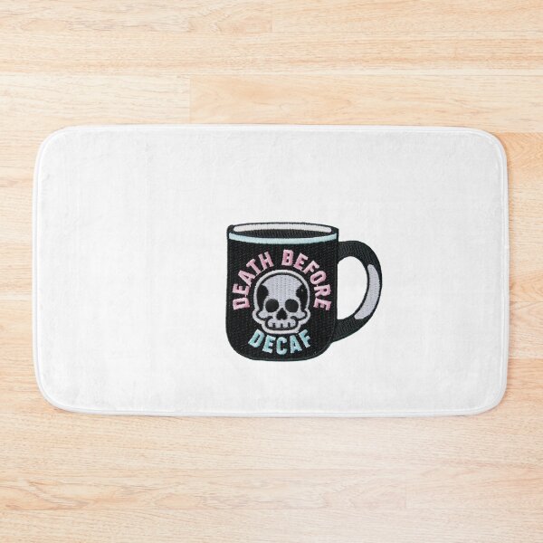 Item preview, Death Before Decaf Sticker designed and sold by designolo.