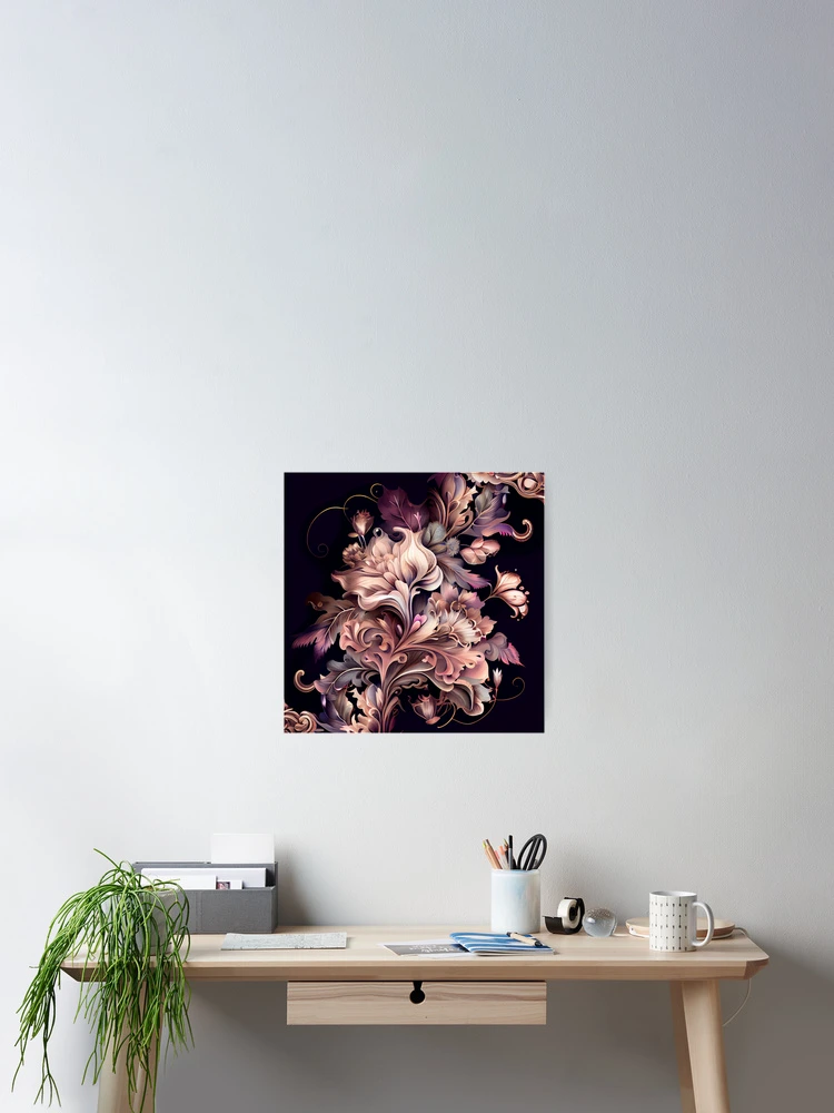 Imagen 2 de 3, Póster con la obra Fine Dreamy Elegant Maximalist Pattern Digital Painting, diseñada y vendida por CodeAndColors.