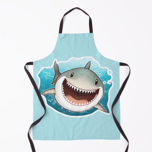 Item preview, Smiling Tiger Shark Cartoon Art Die Cut Sticker designed and sold by Fitbys.