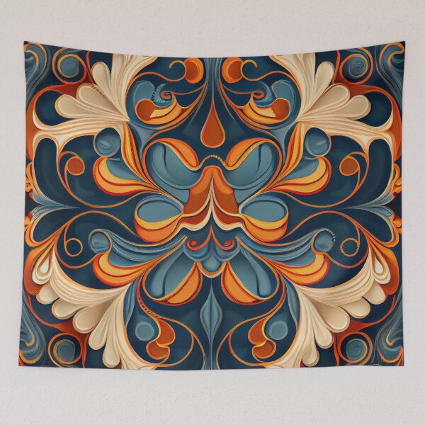 Item preview, Artistic Flowing New Traditional Pattern Digital Painting designed and sold by CodeAndColors.