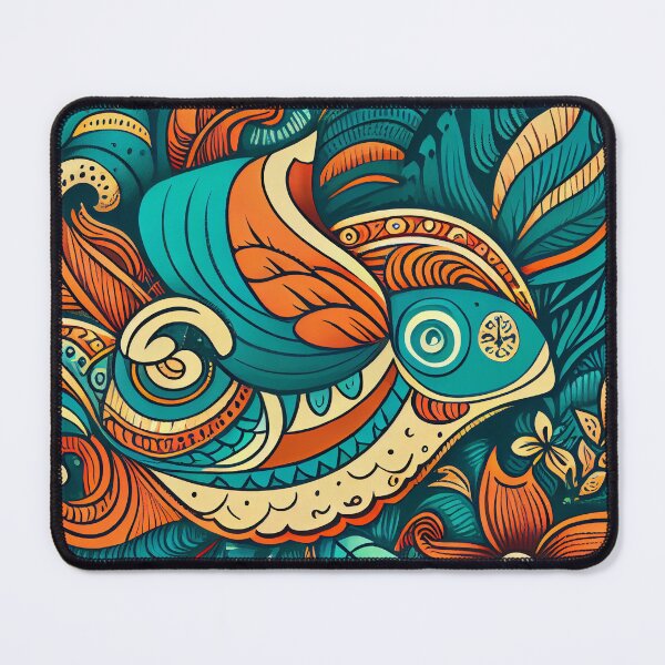 Item preview, Vivid Cute Intense Pacific Islander Pattern Digital Painting designed and sold by CodeAndColors.
